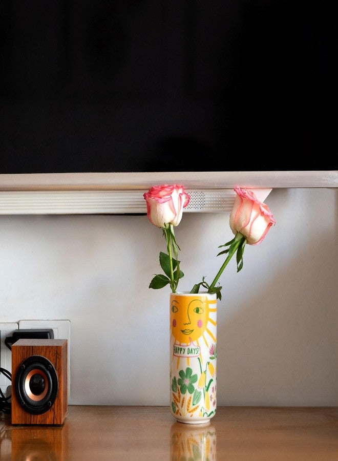 Tnstbiee Cute Medium Ceramic Flower Vase - Colorful Boho Decor with Unique Abstract Round Design for Weddings, Mother's Day, and Friends - Ideal for Displaying Flowers or Pens - Image 2